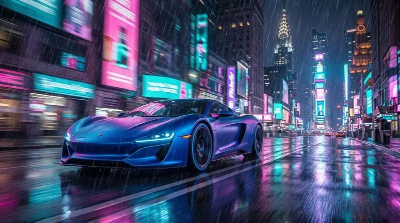 Futuristic Cyberpunk Luxury Sports Cars