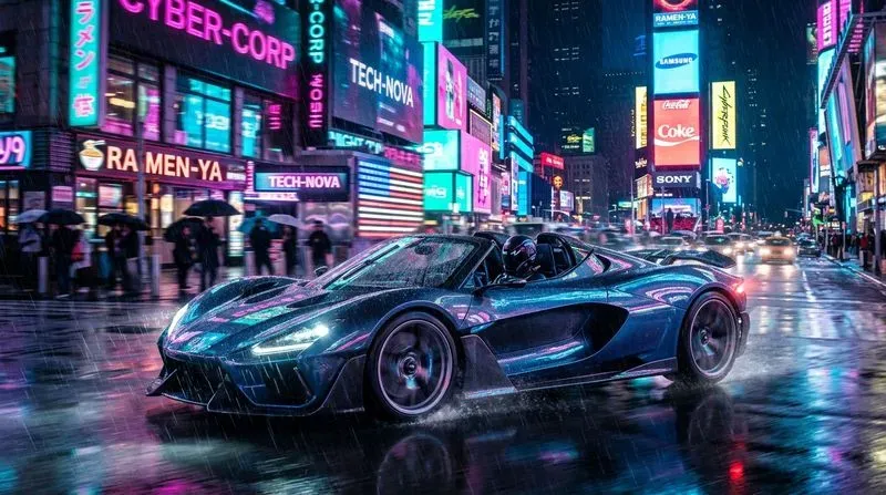 Futuristic Cyberpunk Luxury Sports Cars