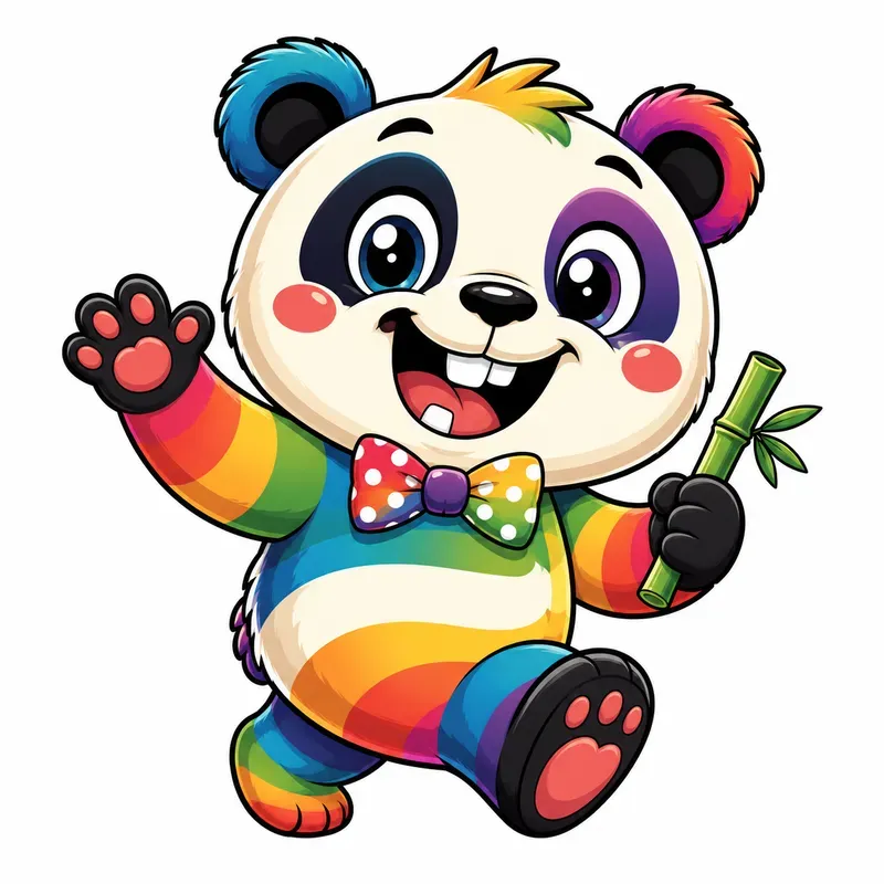 Rainbow Retro Mascot Cartoon Bundles