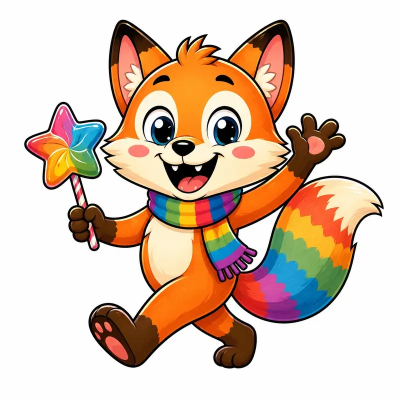Rainbow Retro Mascot Cartoon Bundles