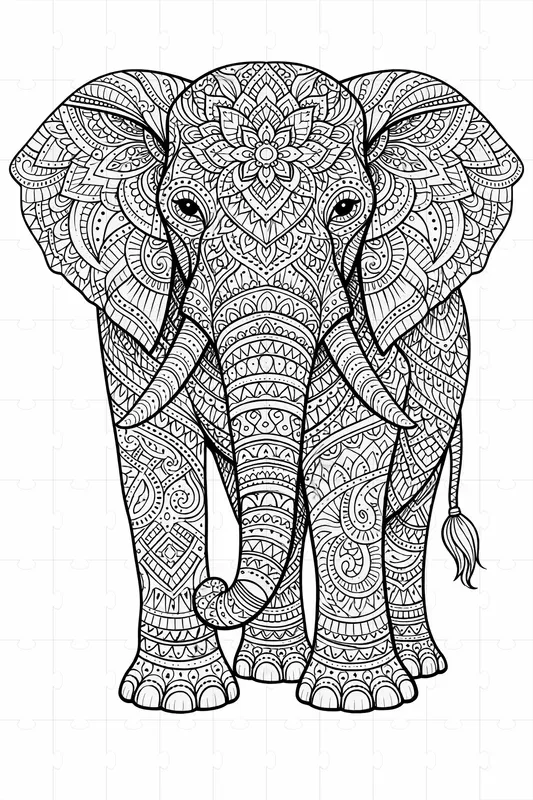 Mandala Animal Adult Coloring Pages