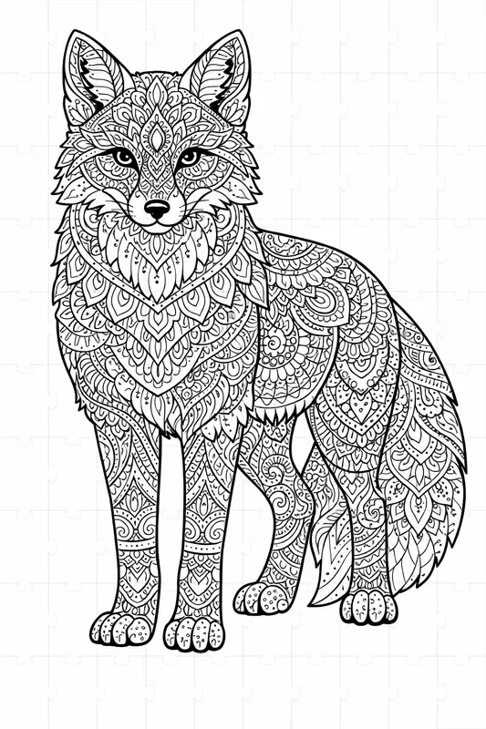 Mandala Animal Adult Coloring Pages