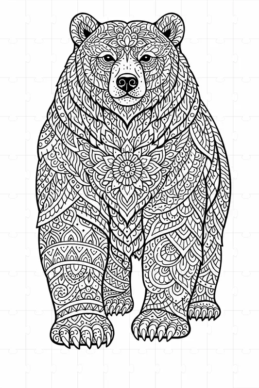 Mandala Animal Adult Coloring Pages