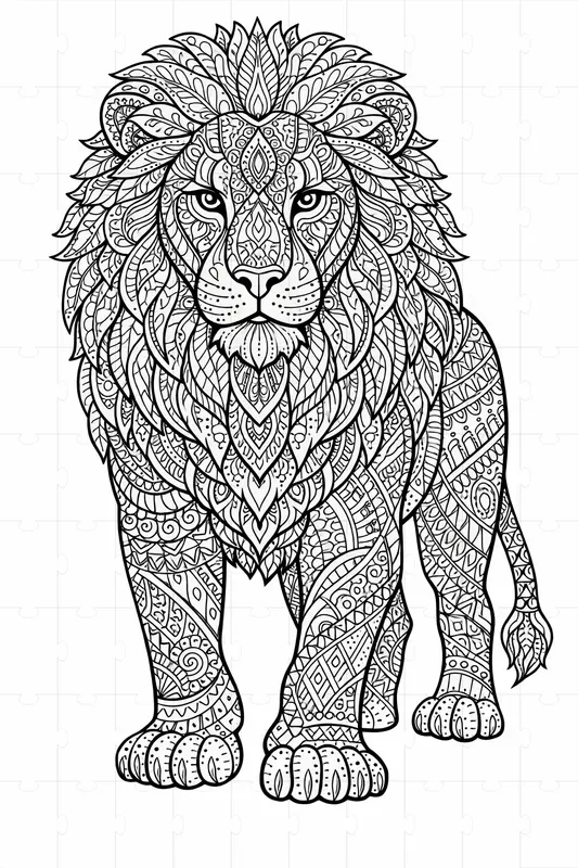 Mandala Animal Adult Coloring Pages