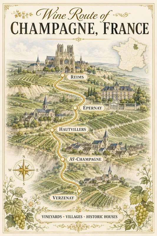 Vintage Wine Route Travel Posters