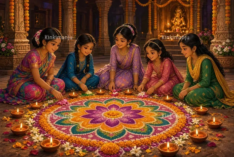 Diwali Family Celebrations Indian Anime