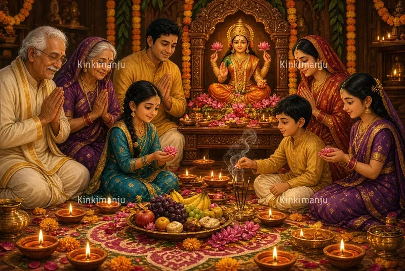 Diwali Family Celebrations Indian Anime