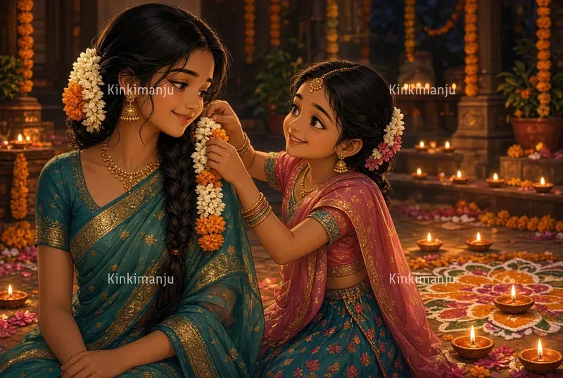 Diwali Family Celebrations Indian Anime
