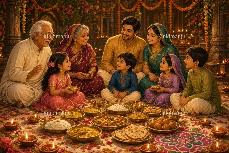 Diwali Family Celebrations Indian Anime
