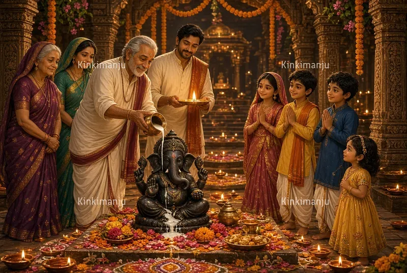 Diwali Family Celebrations Indian Anime