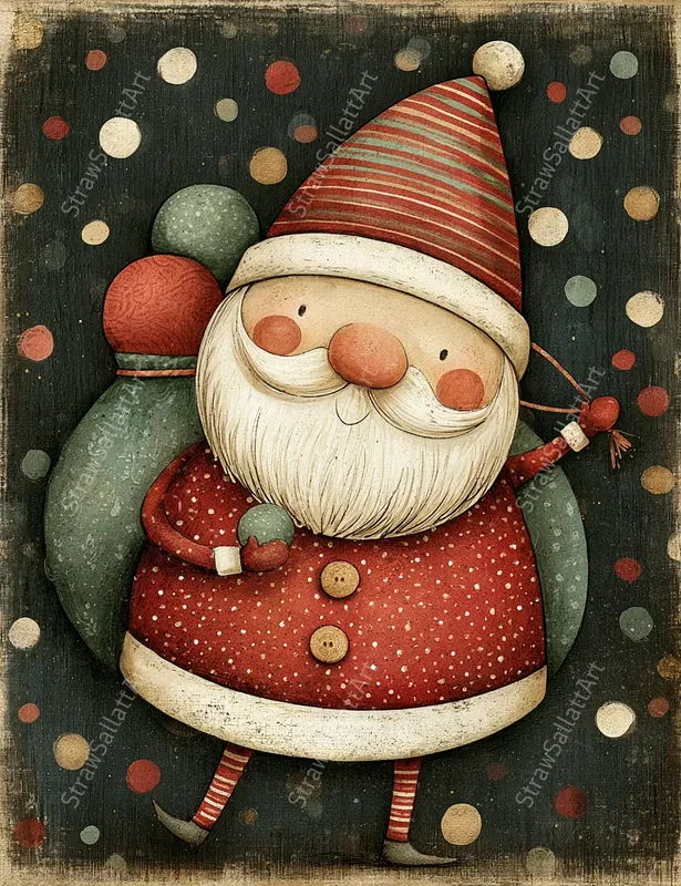 Stylized Christmas Postcard Junk Journals