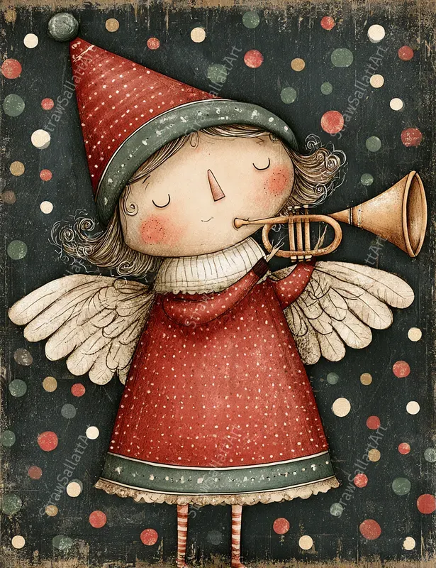 Stylized Christmas Postcard Junk Journals