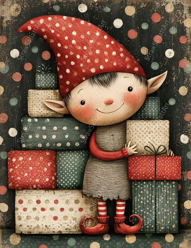 Stylized Christmas Postcard Junk Journals