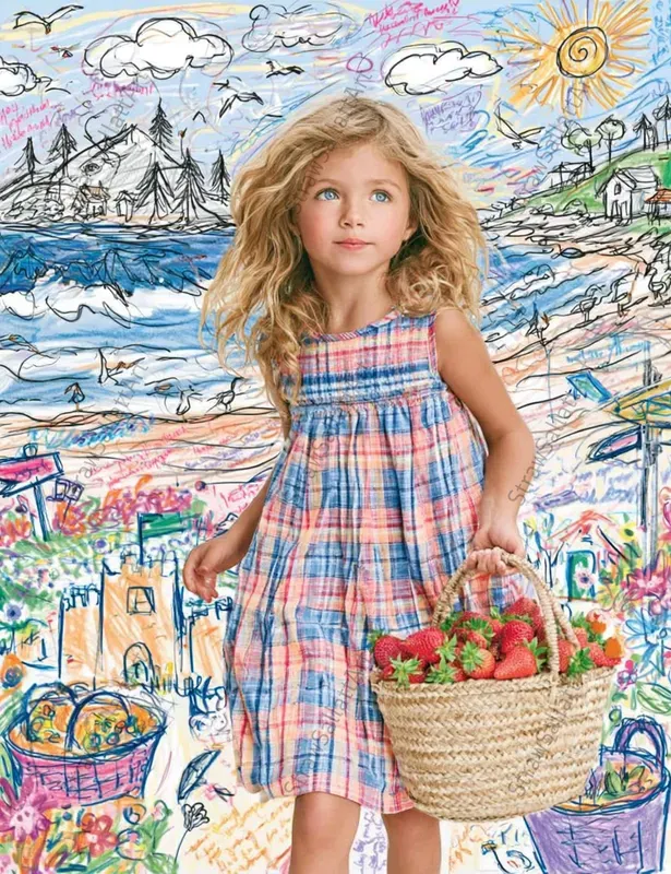 Summer Kids Doodle Collage Posters