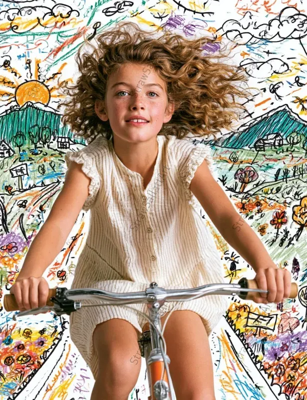 Summer Kids Doodle Collage Posters