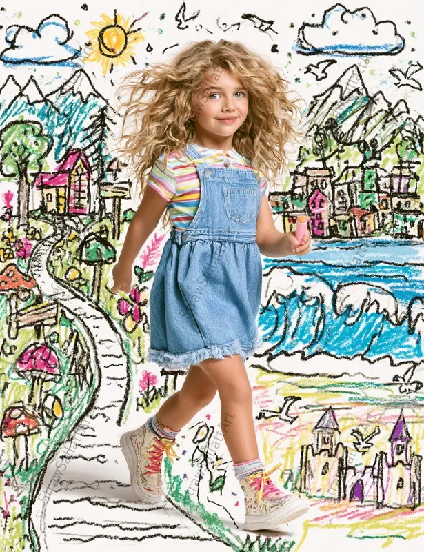 Summer Kids Doodle Collage Posters