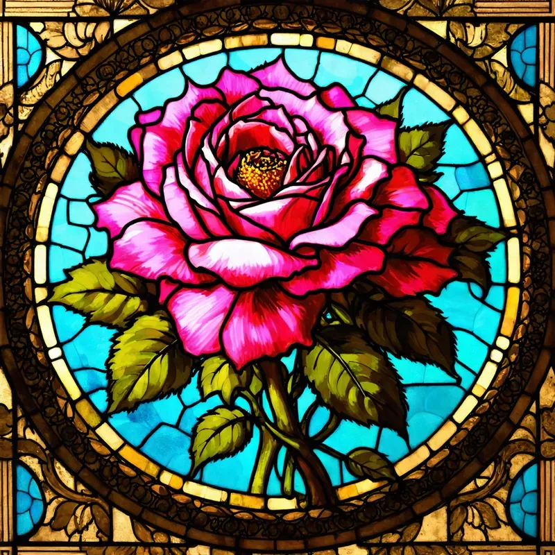Stained Glass Style Illustrations