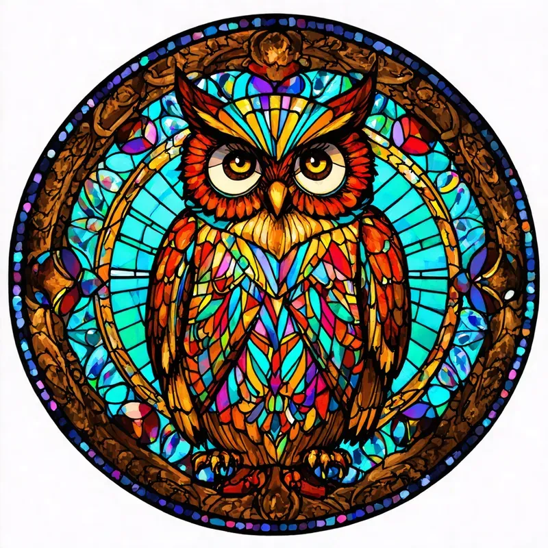 Stained Glass Style Illustrations