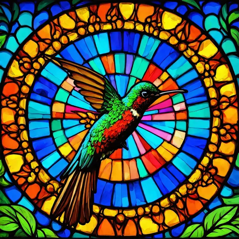 Stained Glass Style Illustrations