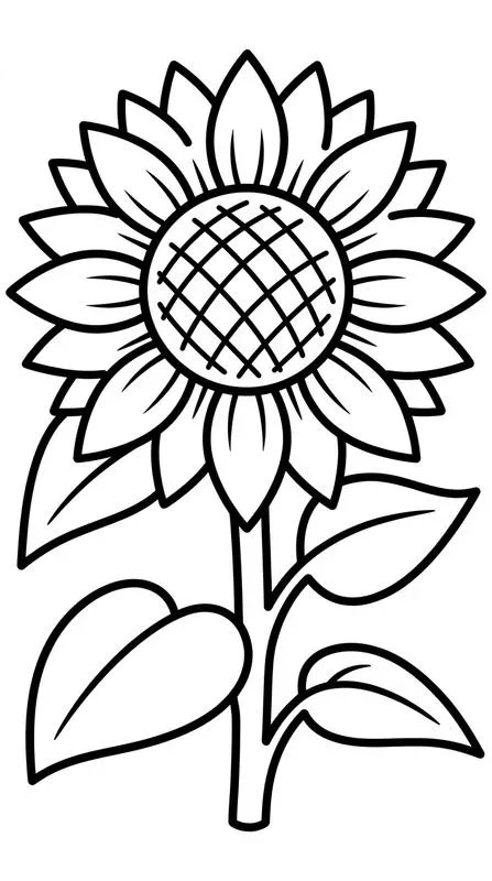Bold Easy Flower Coloring Pages KDP