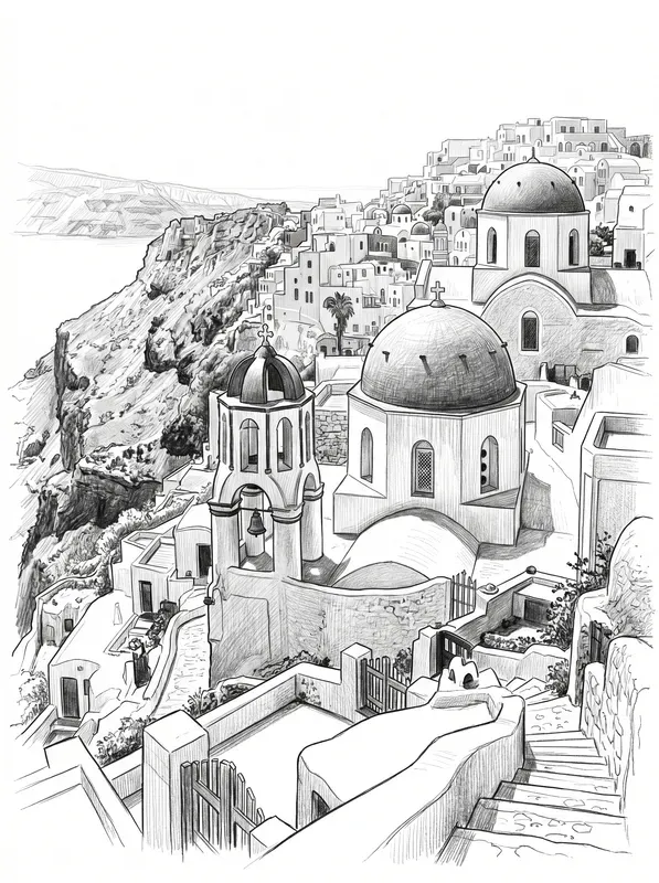 Famous Landmark And City Pencil Sketches