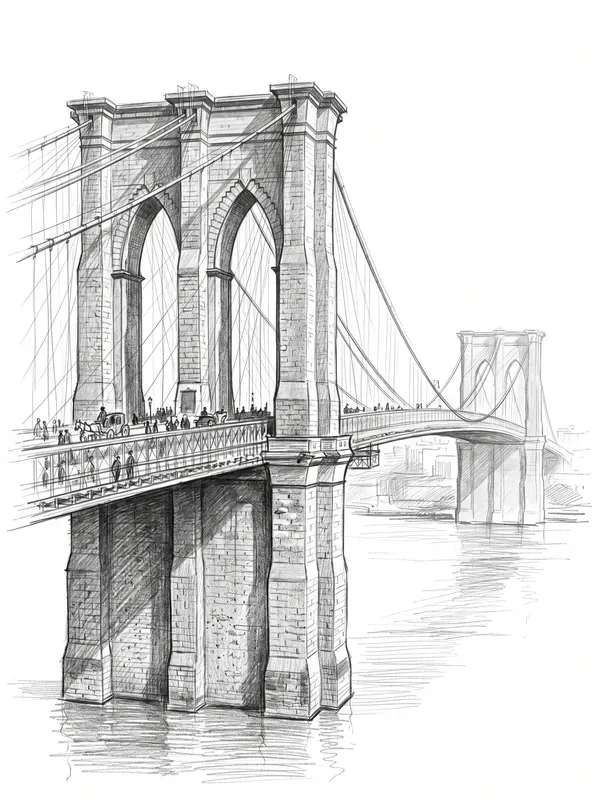 Famous Landmark And City Pencil Sketches