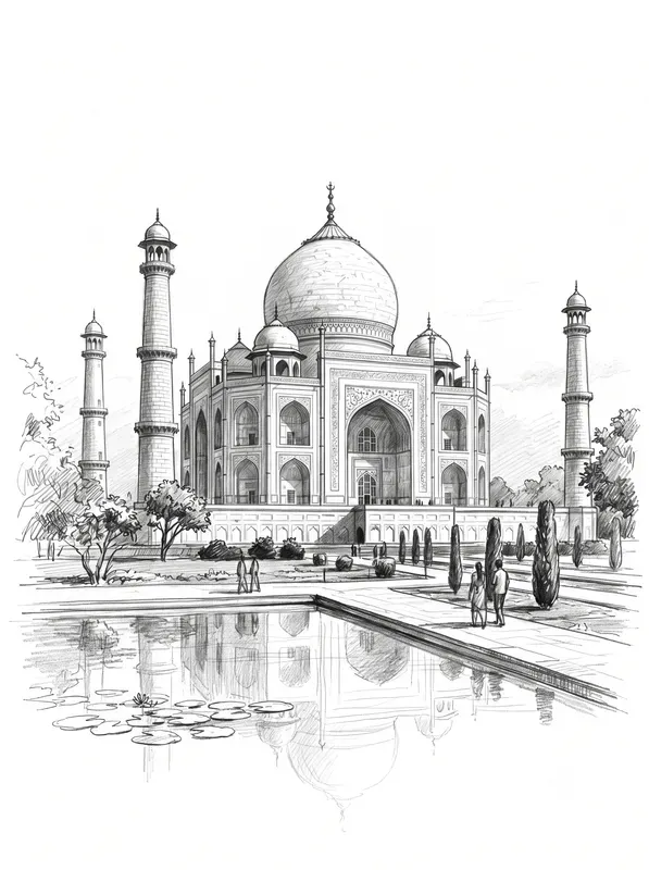 Famous Landmark And City Pencil Sketches