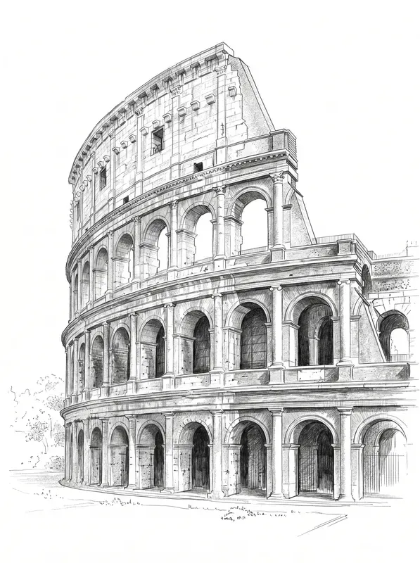 Famous Landmark And City Pencil Sketches