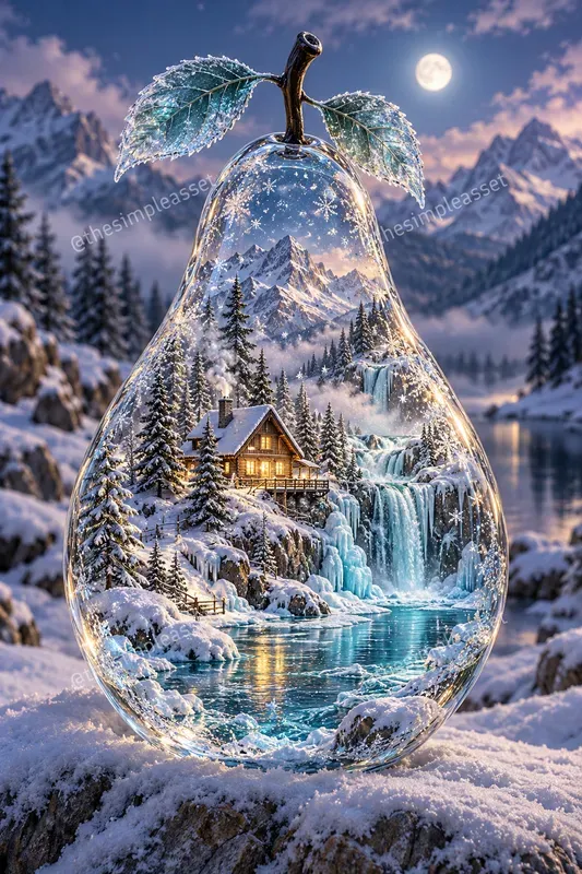 Magical Glass Pear Fantasy Art