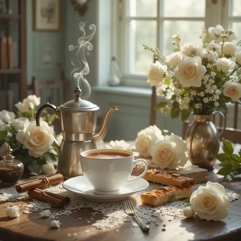 Vintage Sweets Floral Caf Aesthetics