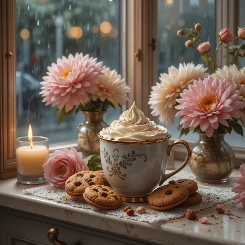 Vintage Sweets Floral Caf Aesthetics