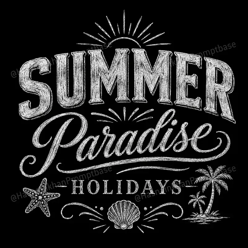 Vintage Chalk Retro Summer Tshirt Designs