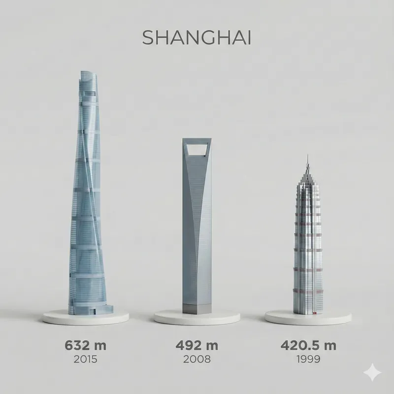 3D Cartoon Views Of Tallest Buildings