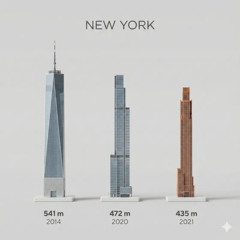 3D Cartoon Views Of Tallest Buildings