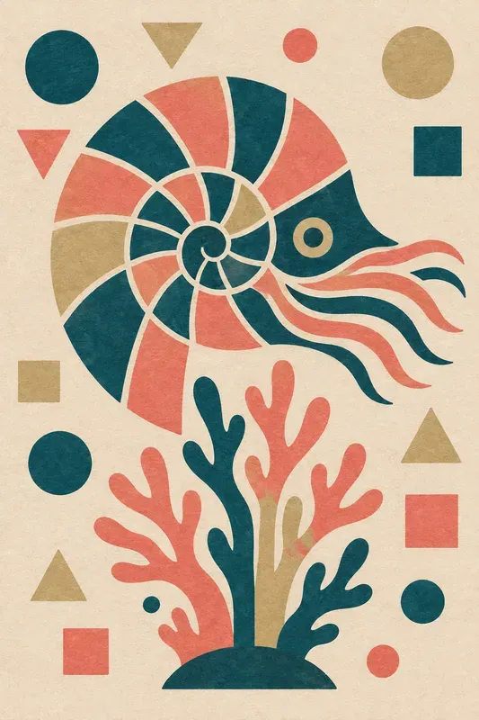 Midcentury Geometric Folk Art Posters