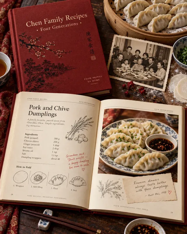 Personalized Family Recipe Heirloom Books
