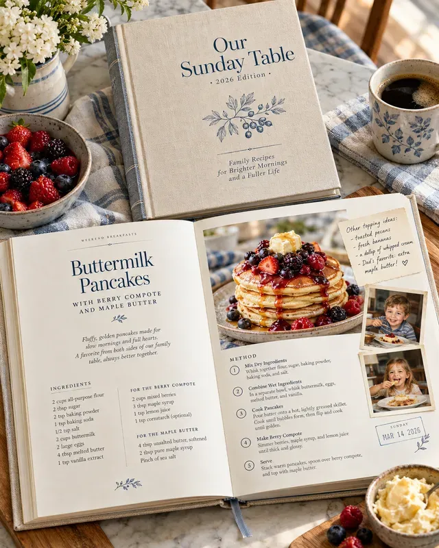 Personalized Family Recipe Heirloom Books