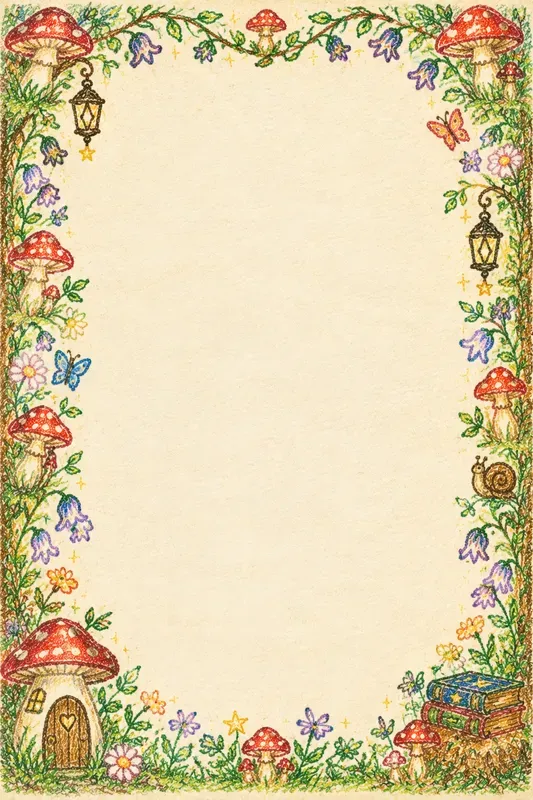 Crayon Fairy Tale Journal Borders