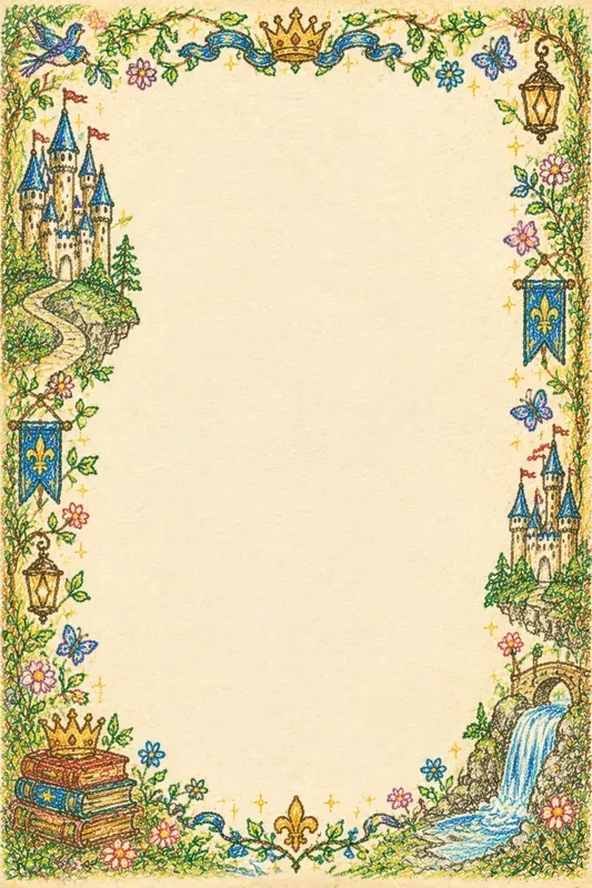 Crayon Fairy Tale Journal Borders