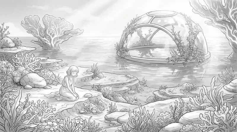 Monochrome Utopian Manga Environments
