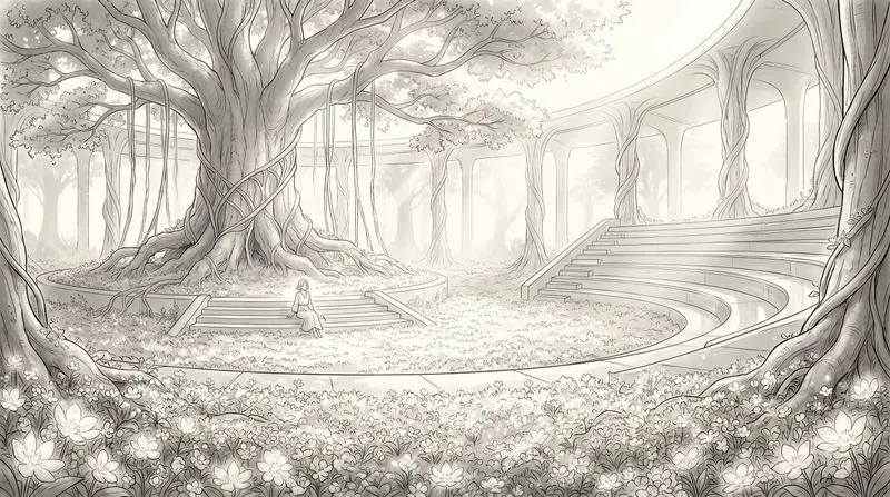Monochrome Utopian Manga Environments