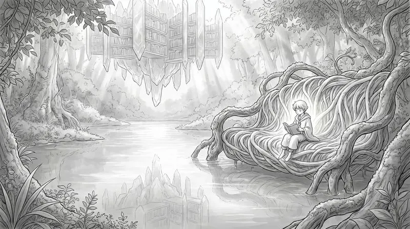 Monochrome Utopian Manga Environments