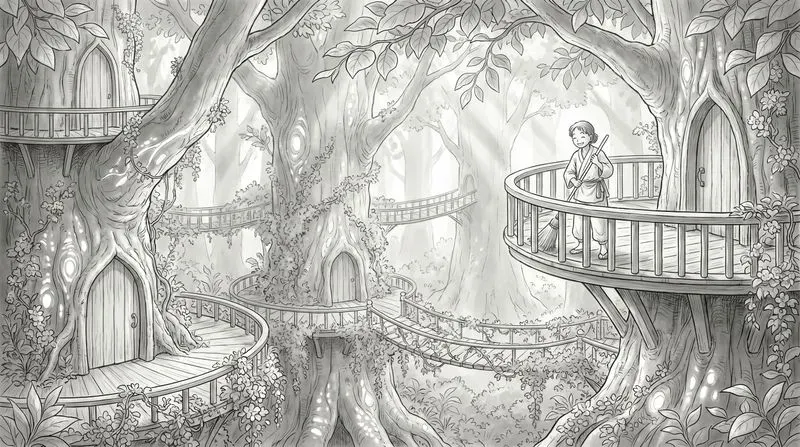 Monochrome Utopian Manga Environments