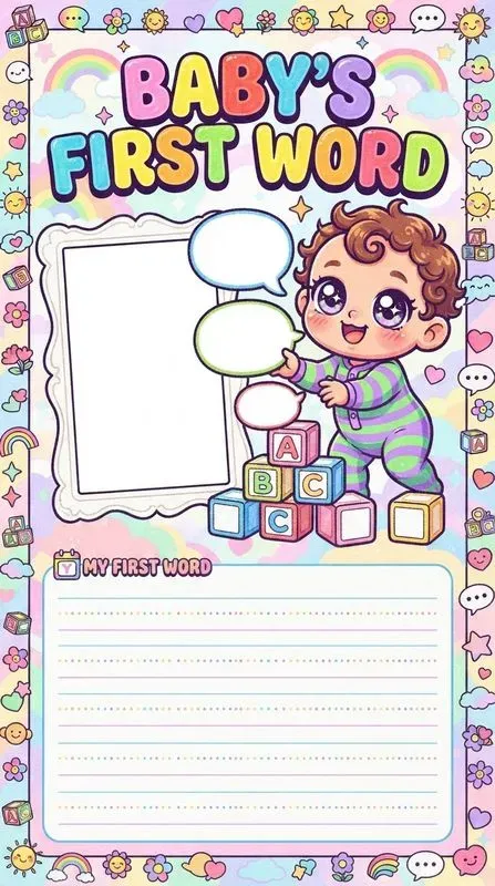 Y2k Kawaii Baby Memory Book Pages