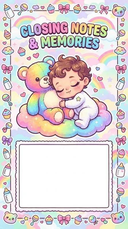 Y2k Kawaii Baby Memory Book Pages