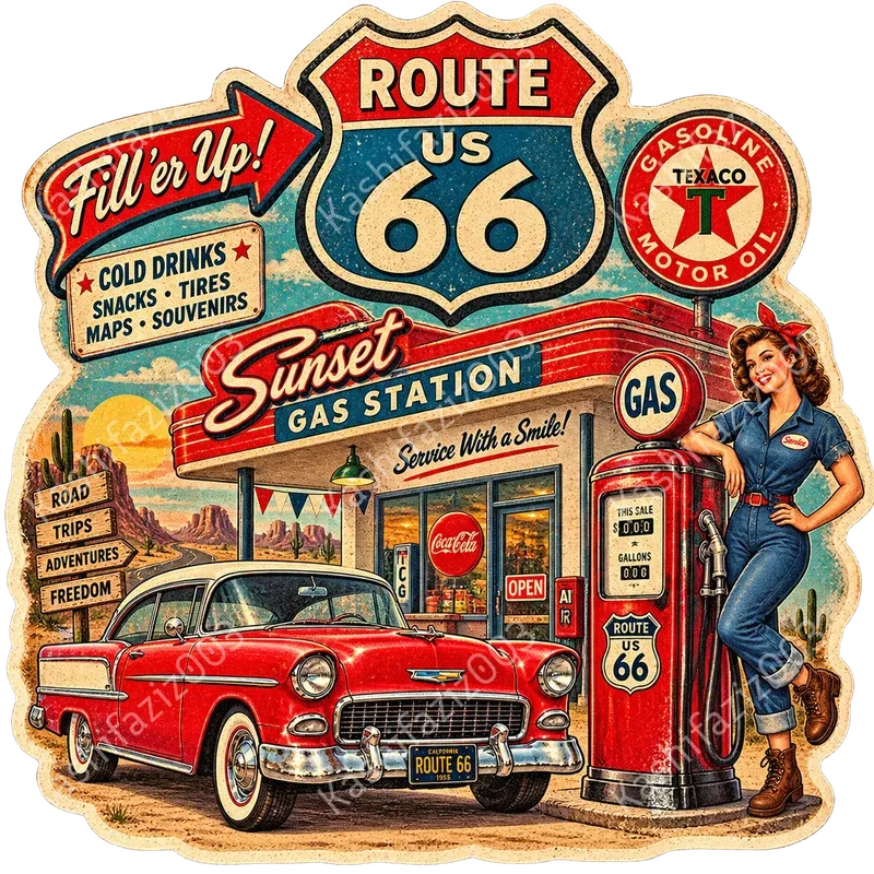 1950s Retro Advertisement Stickers