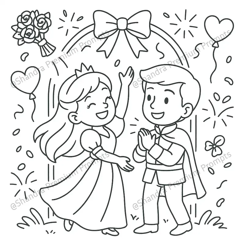Princess Wedding Coloring Pages For Girls