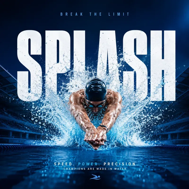 Sport Poster Behind Text Templates