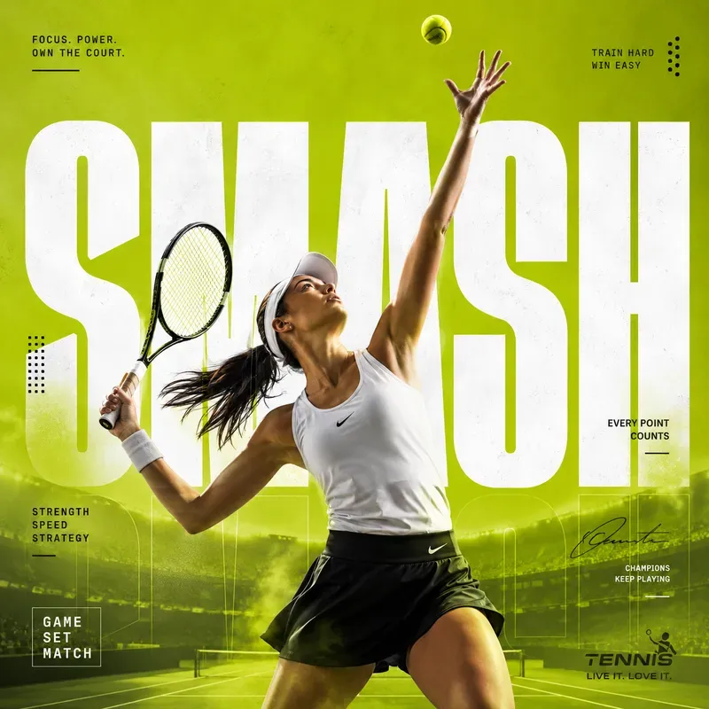 Sport Poster Behind Text Templates