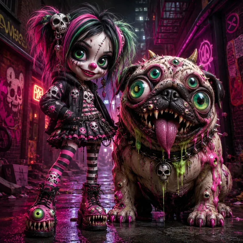 Creepy Gothic Doll Monster Bundles